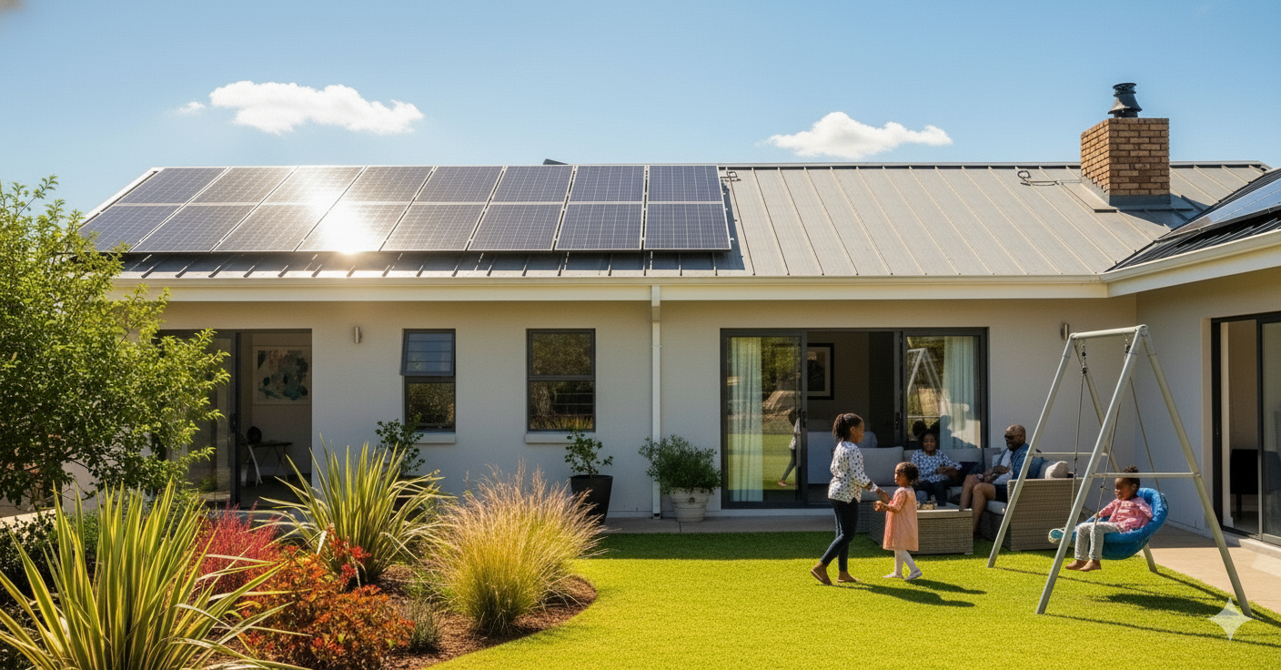 Kampala residence with rooftop solar array
